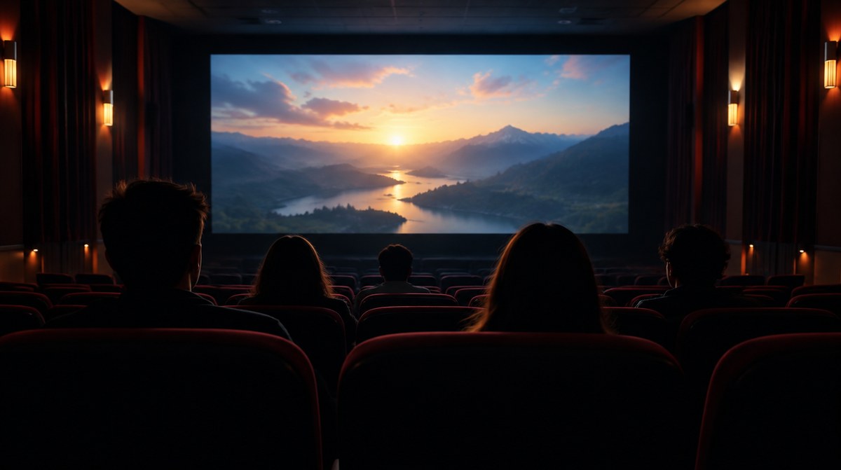 映画館のシアターで鑑賞するイメージ